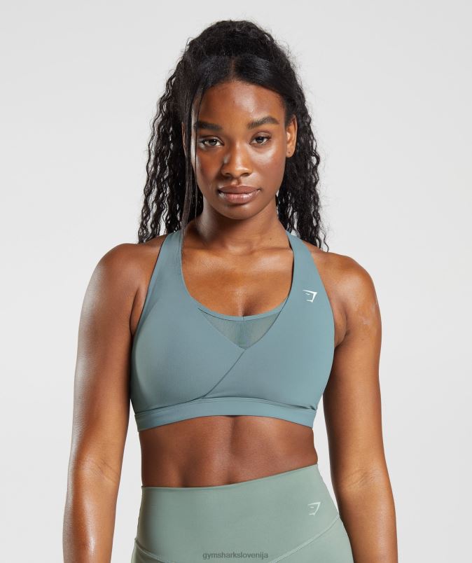 crossover športni nedrček ženskeGymshark grom modra J00L2141
