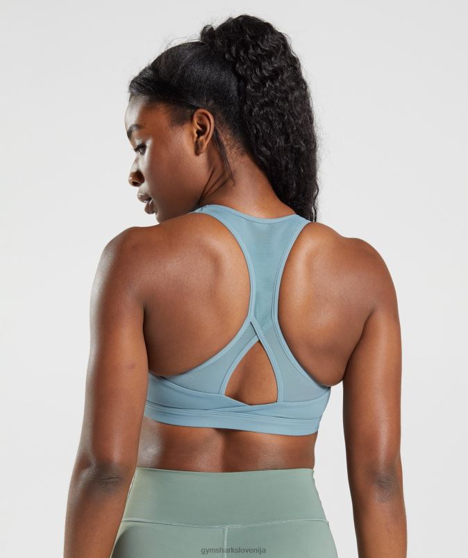 crossover športni nedrček ženskeGymshark grom modra J00L2141