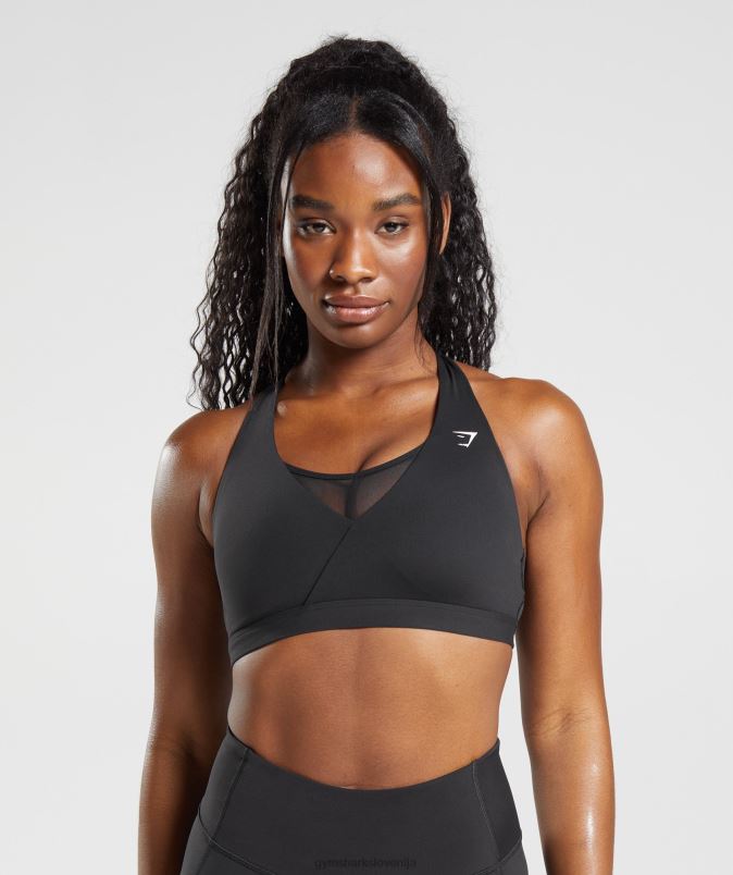 crossover športni nedrček ženskeGymshark Črna J00L2125