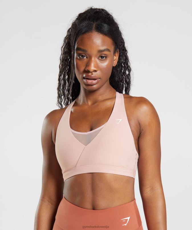 crossover športni nedrček ženskeGymshark skandi roza J00L2156