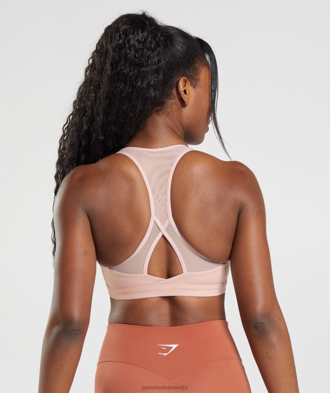 crossover športni nedrček ženskeGymshark skandi roza J00L2156