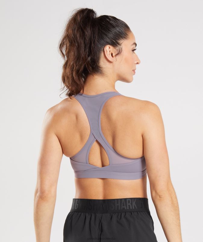 crossover športni nedrček ženskeGymshark skrilavca sivke J00L2140