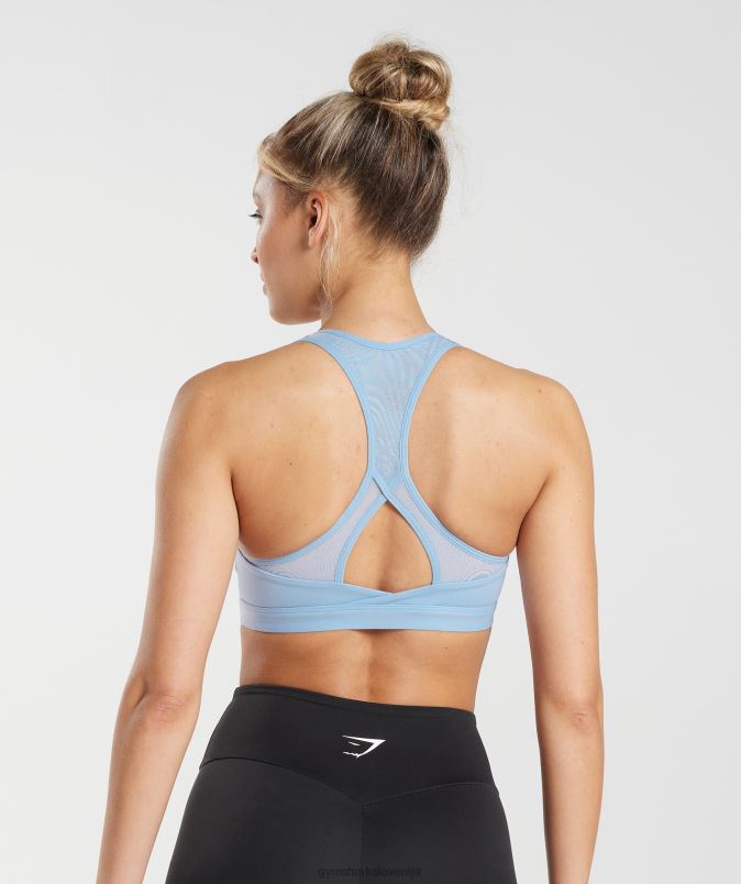 crossover športni nedrček ženskeGymshark surf blue J00L2150