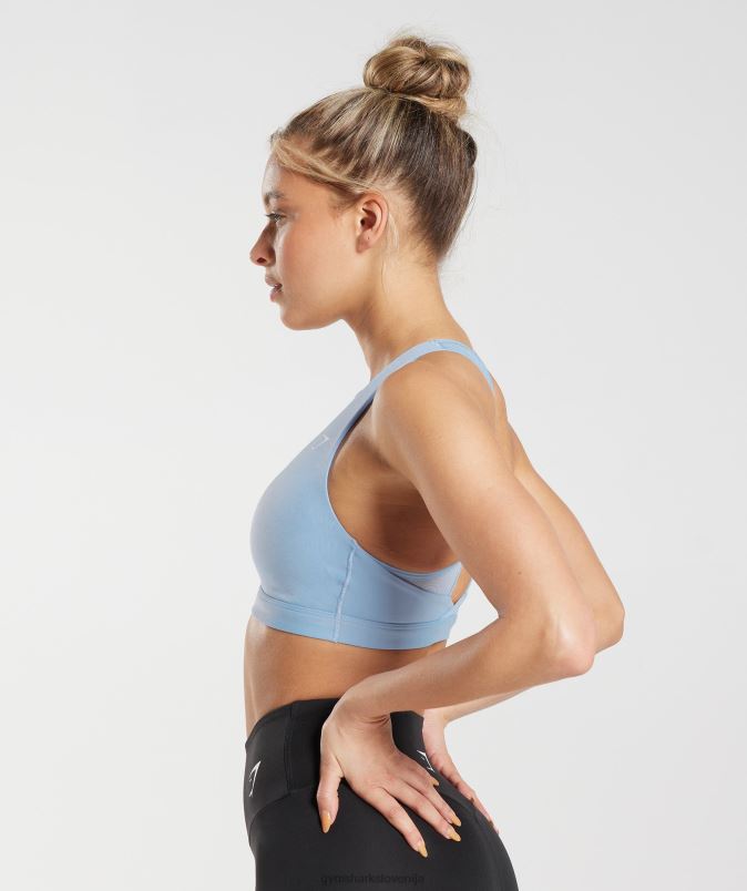 crossover športni nedrček ženskeGymshark surf blue J00L2150