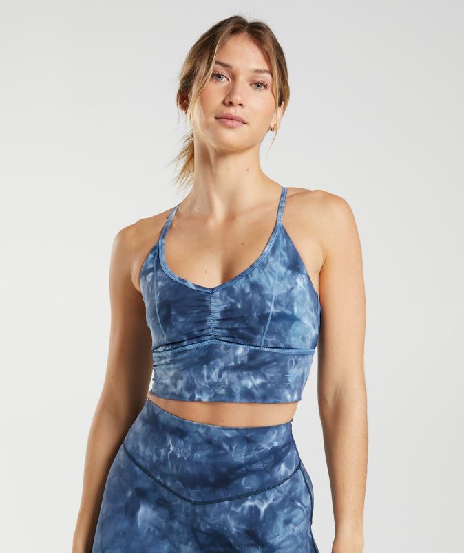 dvigniti športni nedrček s parangalom ženskeGymshark lakeside modro barvilo v spreju J00L2172