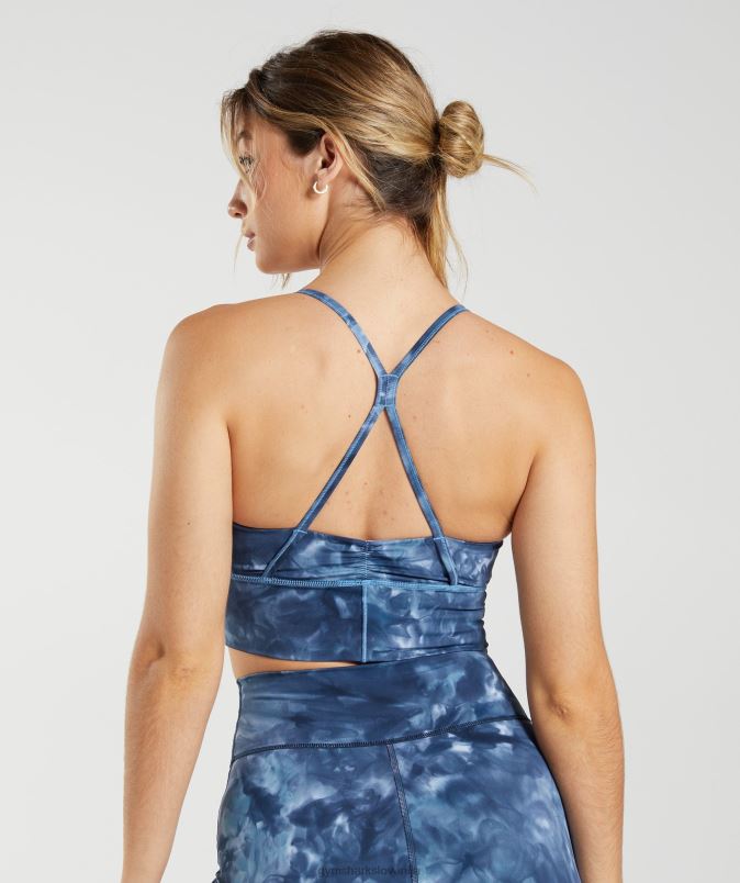 dvigniti športni nedrček s parangalom ženskeGymshark lakeside modro barvilo v spreju J00L2172