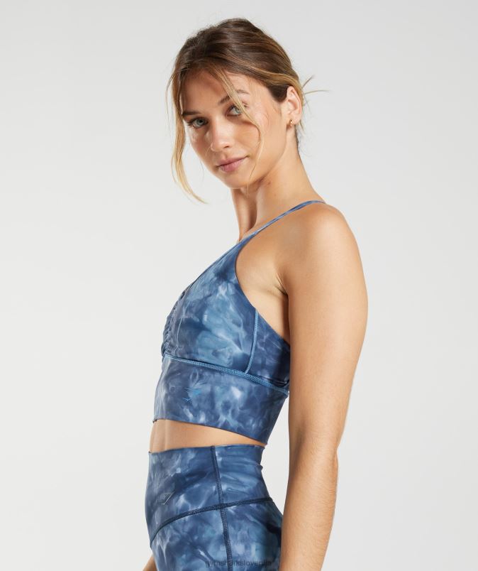 dvigniti športni nedrček s parangalom ženskeGymshark lakeside modro barvilo v spreju J00L2172