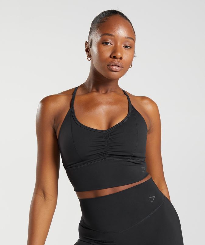 dvigniti športni nedrček s parangalom ženskeGymshark Črna J00L2137