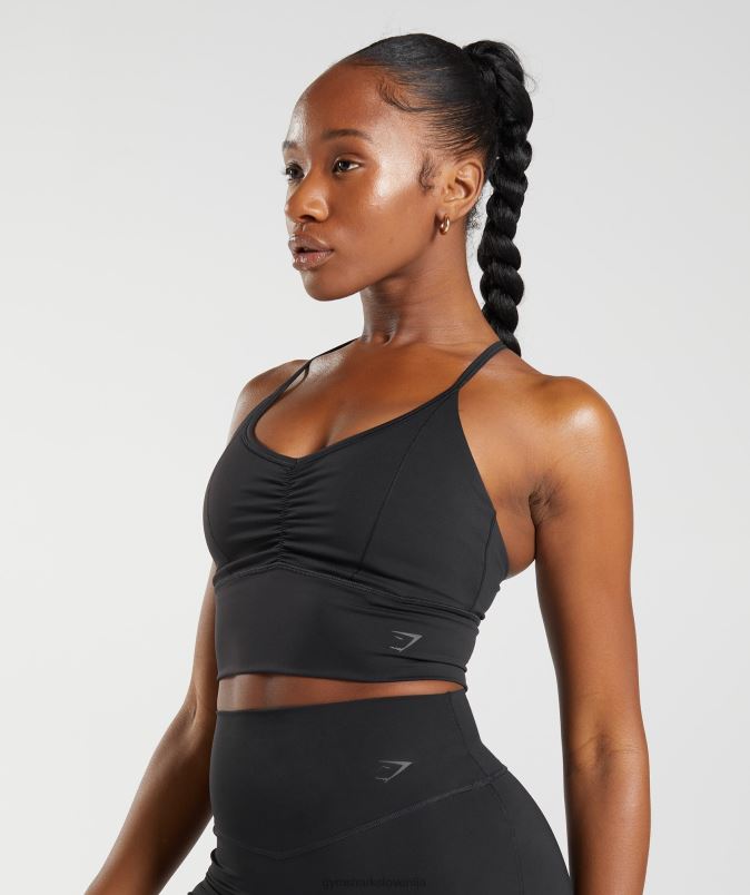 dvigniti športni nedrček s parangalom ženskeGymshark Črna J00L2137