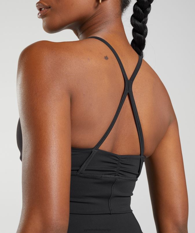 dvigniti športni nedrček s parangalom ženskeGymshark Črna J00L2137