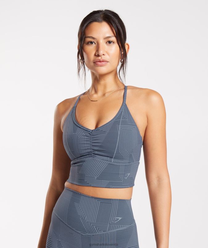 dvigniti športni nedrček s parangalom ženskeGymshark večerna modra J00L2182
