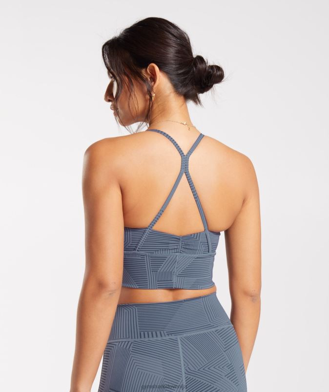 dvigniti športni nedrček s parangalom ženskeGymshark večerna modra J00L2182