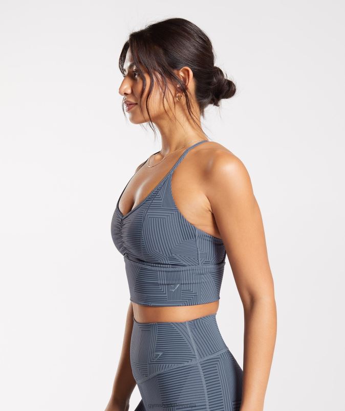 dvigniti športni nedrček s parangalom ženskeGymshark večerna modra J00L2182