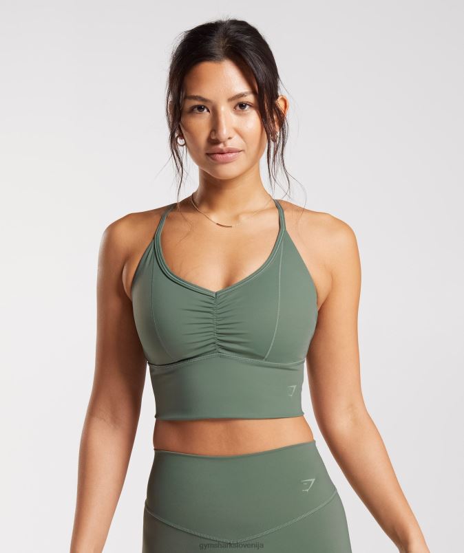 dvigniti športni nedrček s parangalom ženskeGymshark vrba zelena J00L2123