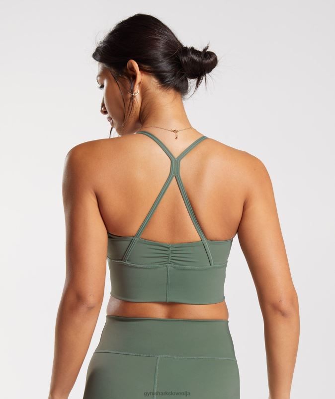 dvigniti športni nedrček s parangalom ženskeGymshark vrba zelena J00L2123