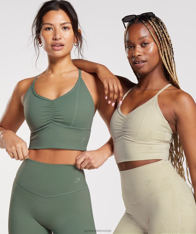 dvigniti športni nedrček s parangalom ženskeGymshark vrba zelena J00L2123