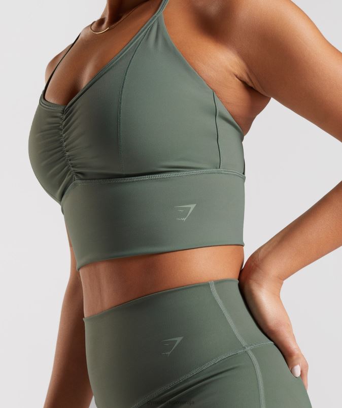 dvigniti športni nedrček s parangalom ženskeGymshark vrba zelena J00L2123