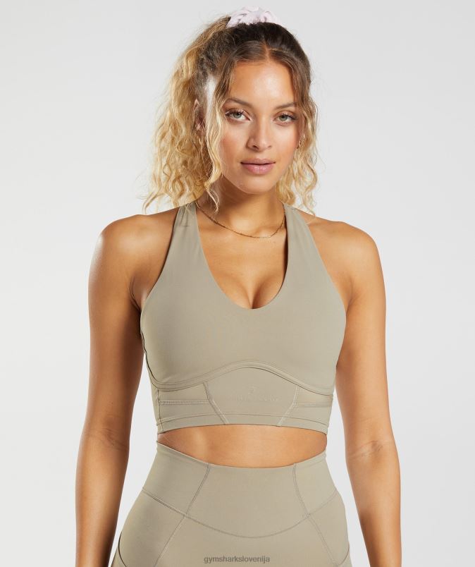 nedrček whitney s parangalom ženskeGymshark cementno rjava J00L2229