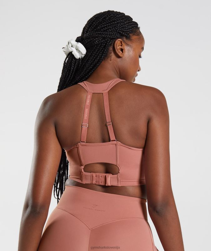 nedrček whitney s parangalom ženskeGymshark kanjonsko rdeča J00L2201