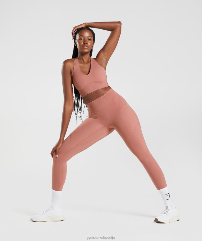 nedrček whitney s parangalom ženskeGymshark kanjonsko rdeča J00L2201