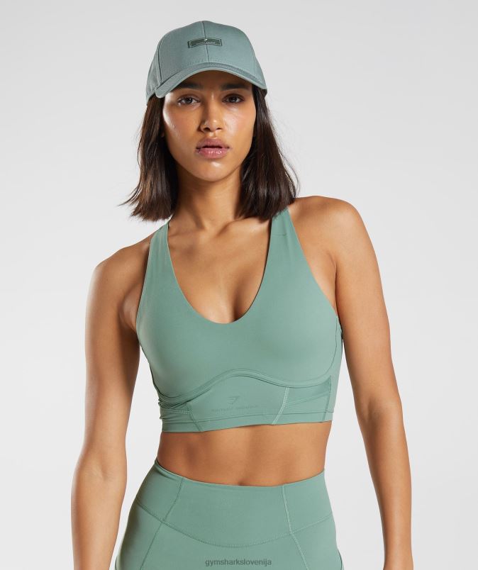 nedrček whitney s parangalom ženskeGymshark listnato zelena J00L2224