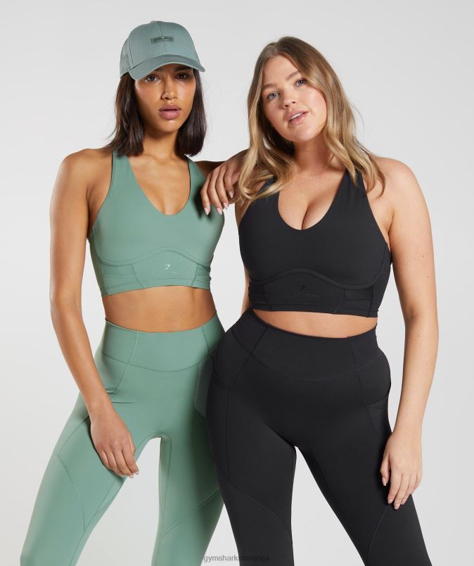 nedrček whitney s parangalom ženskeGymshark listnato zelena J00L2224