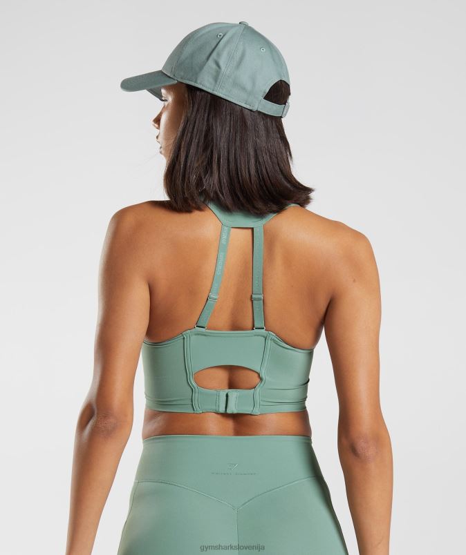 nedrček whitney s parangalom ženskeGymshark listnato zelena J00L2224