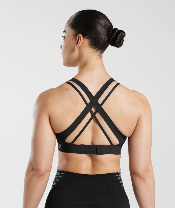 neomejen športni nedrček ženskeGymshark Črna J00L2115