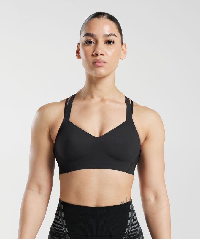 neomejen športni nedrček ženskeGymshark Črna J00L2115