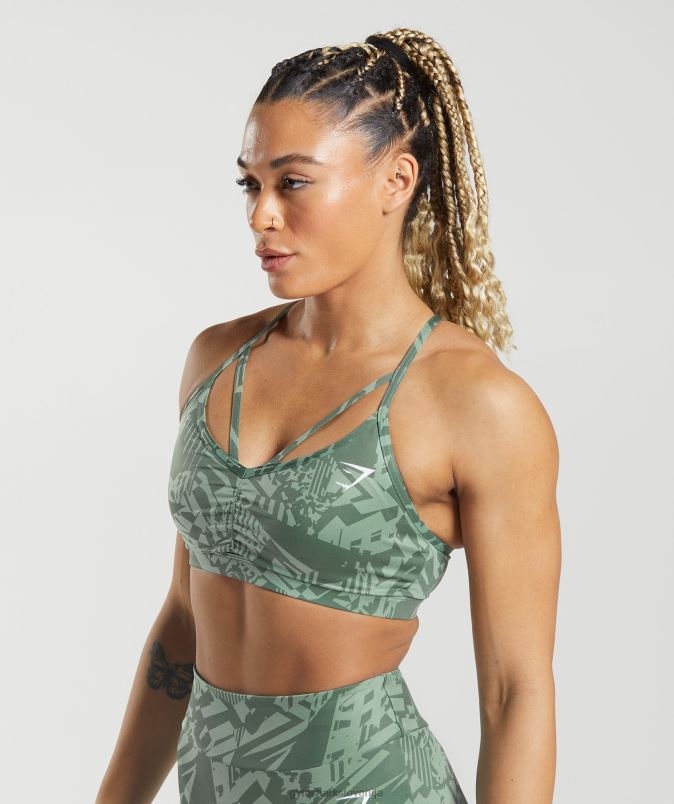 športni nedrček gs power ženskeGymshark žajbelj zeleni potisk J00L2148
