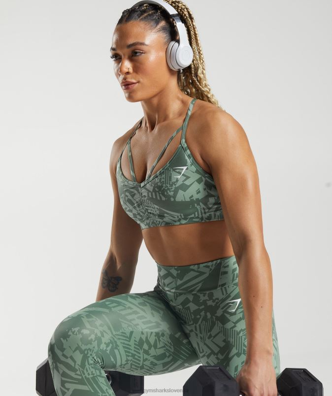 športni nedrček gs power ženskeGymshark žajbelj zeleni potisk J00L2148