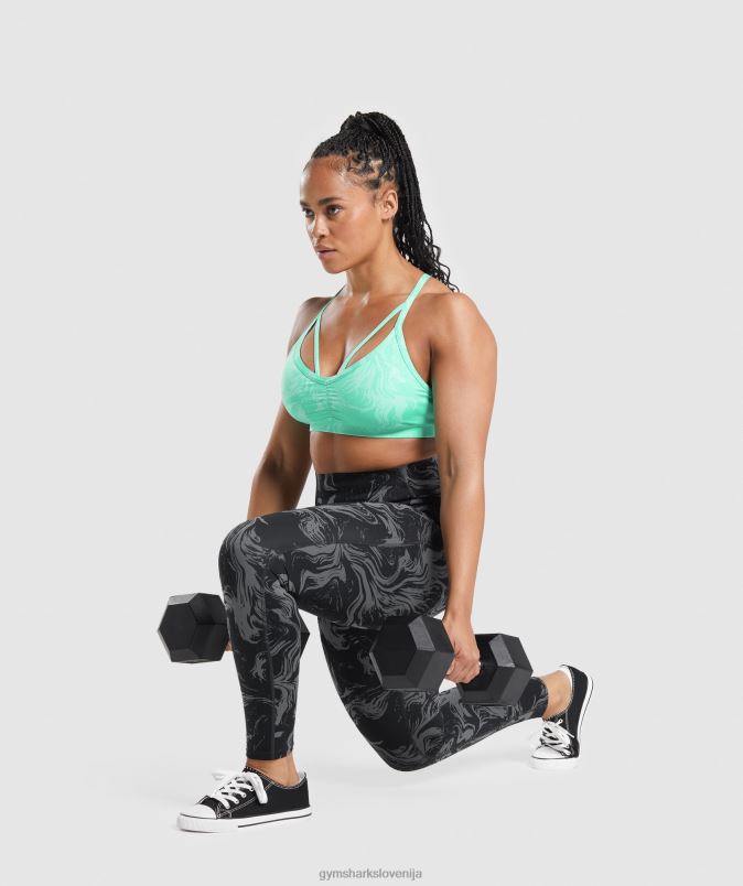 športni nedrček gs power ženskeGymshark svetlo turkizen tisk J00L2187
