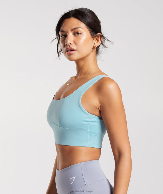 športni nedrček s parangalom ženskeGymshark modra ledena gora J00L2153