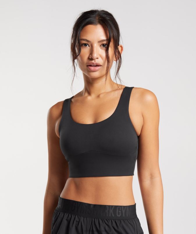 športni nedrček s parangalom ženskeGymshark Črna J00L2119