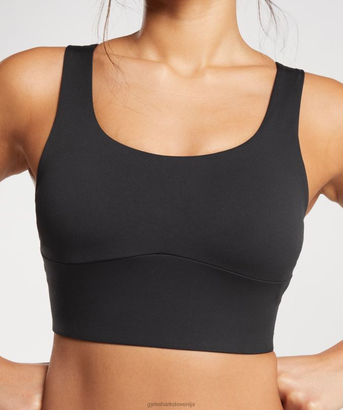 športni nedrček s parangalom ženskeGymshark Črna J00L2119