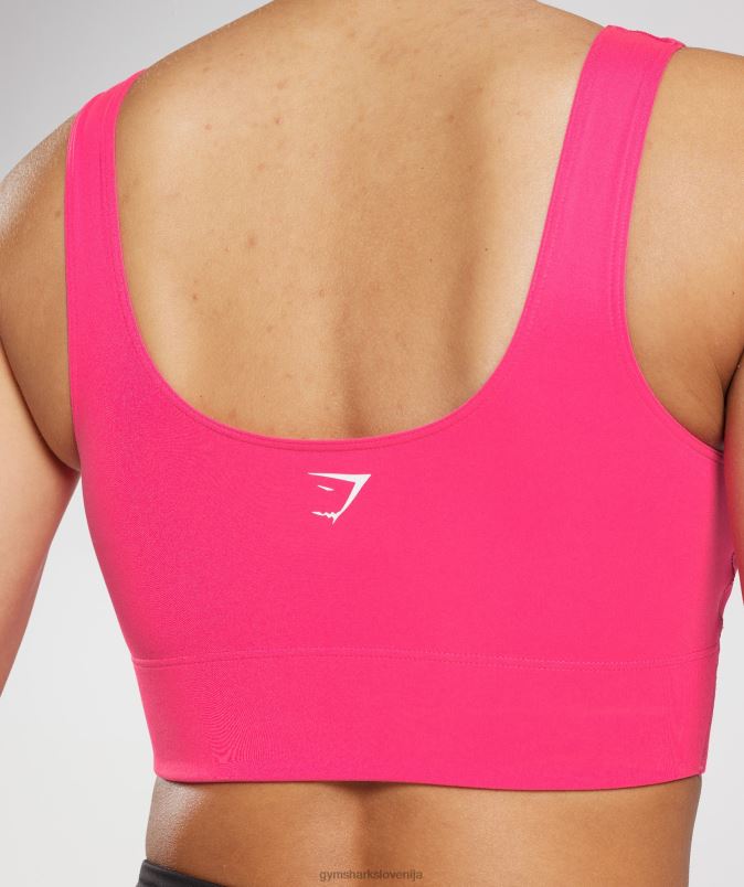 športni nedrček s parangalom ženskeGymshark svetla fuksija J00L2130