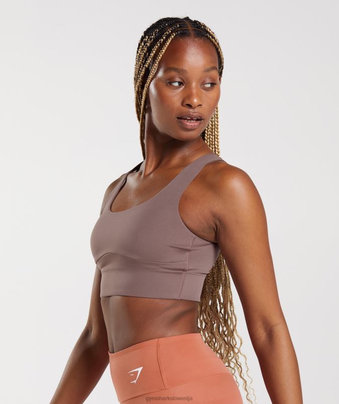 športni nedrček s parangalom ženskeGymshark tartufasto rjava J00L2149
