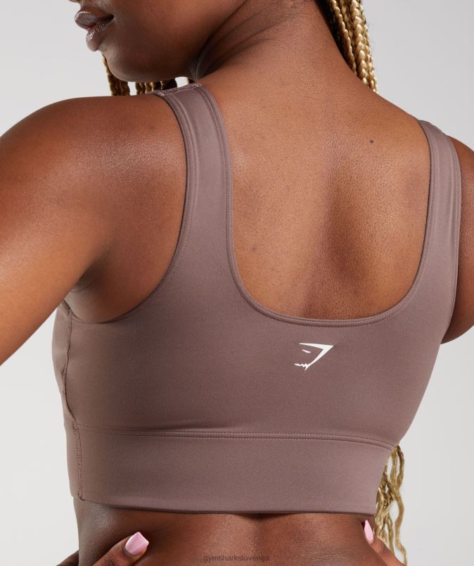 športni nedrček s parangalom ženskeGymshark tartufasto rjava J00L2149