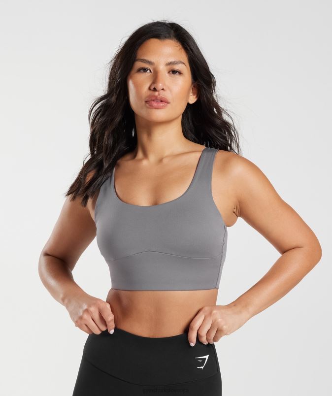 športni nedrček s parangalom ženskeGymshark titan siva J00L2167