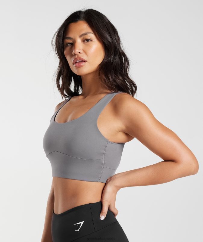 športni nedrček s parangalom ženskeGymshark titan siva J00L2167