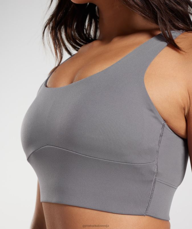 športni nedrček s parangalom ženskeGymshark titan siva J00L2167