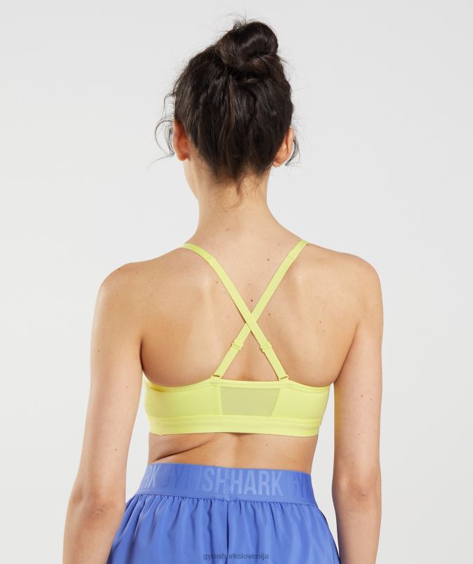 športni nedrček z naborki ženskeGymshark kresnička zelena J00L2220