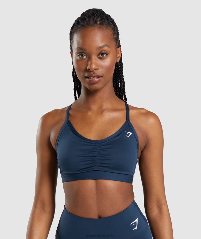 športni nedrček z naborki ženskeGymshark mornarica J00L2112