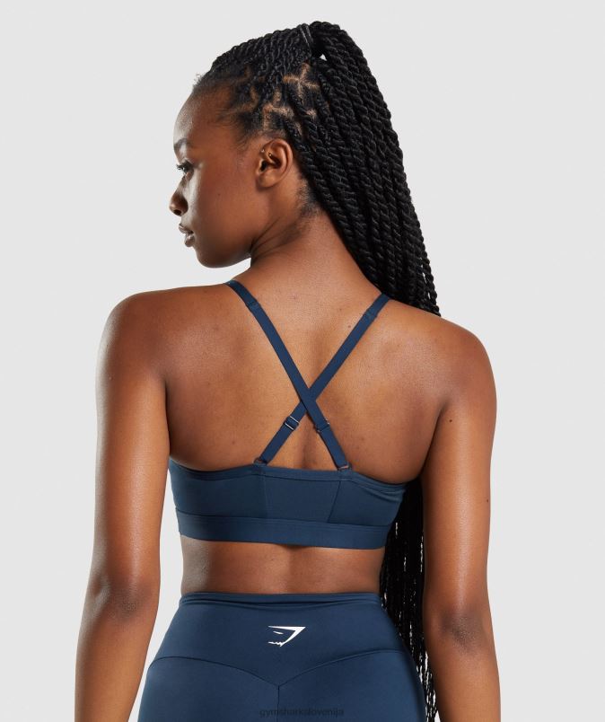 športni nedrček z naborki ženskeGymshark mornarica J00L2112
