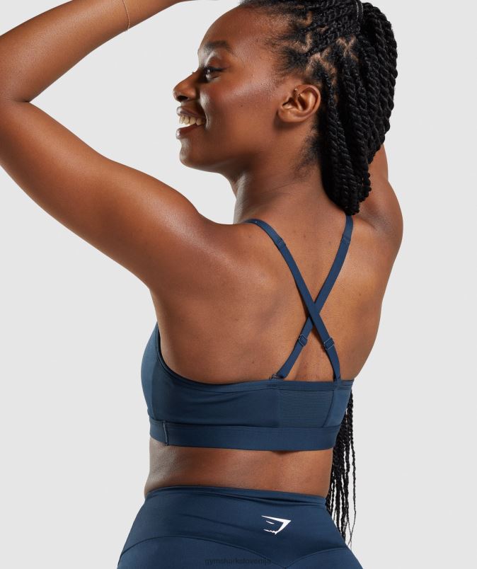 športni nedrček z naborki ženskeGymshark mornarica J00L2112