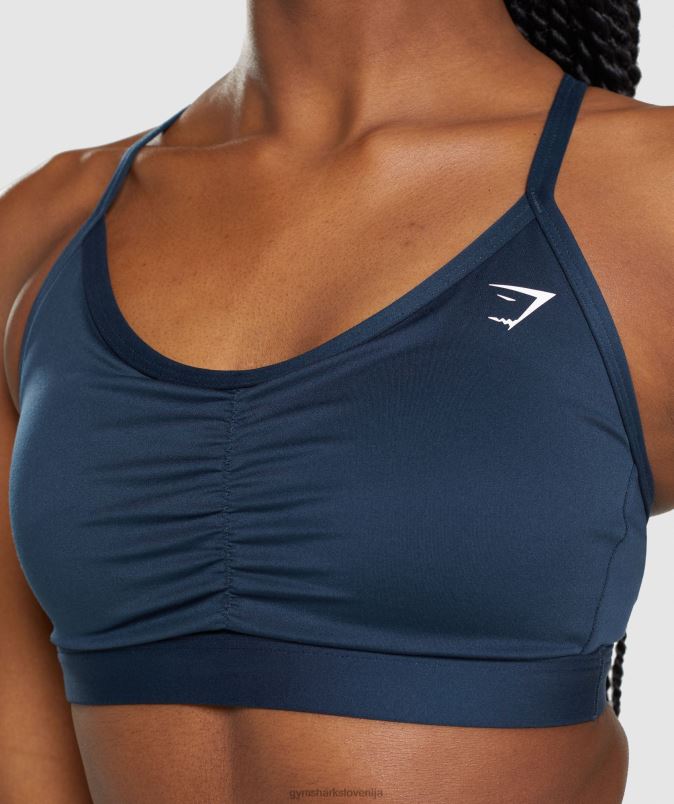 športni nedrček z naborki ženskeGymshark mornarica J00L2112