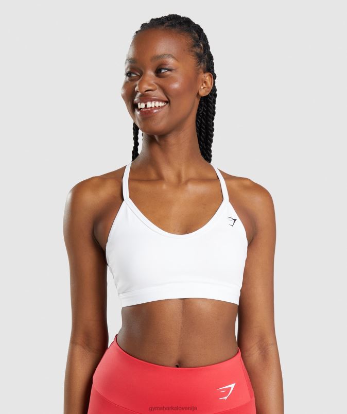 športni nedrček z v izrezom ženskeGymshark bela J00L2211