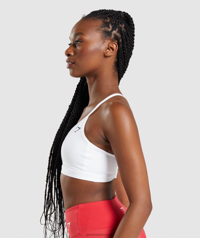športni nedrček z v izrezom ženskeGymshark bela J00L2211