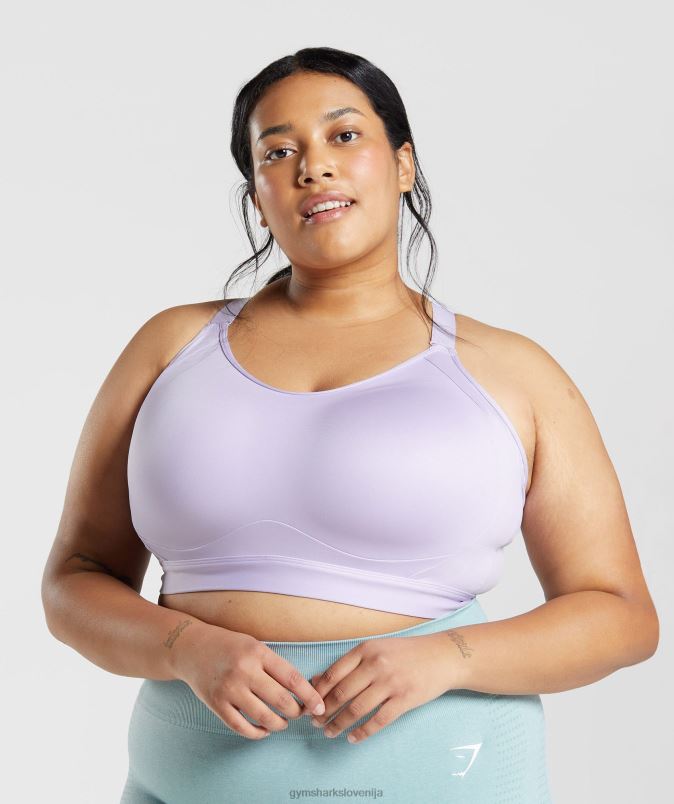 športni nedrček z visoko podporo na hrbtu ženskeGymshark mehka lila J00L2186