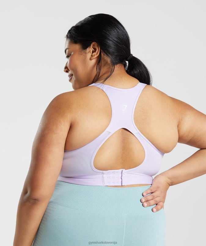 športni nedrček z visoko podporo na hrbtu ženskeGymshark mehka lila J00L2186